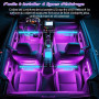 Winzwon Accessoire Voiture Interieur Femme Homme, LED Voiture Interieur | Calendriers de l'avent Cadeau de Noël Accessoire Voitu