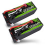 OVONIC Lot de 2 batteries Lipo 3S 11,1 V 5200 mAh 50 C avec prise Deans - Boîtier rigide pour avion FPV RC, voiture, Evader BX,