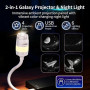 Projecteur Ciel Etoile Galaxie 2-en-1 USB Veilleuse Dimmable 360° Rotation | HD Galaxy Projector, Dimmable Colorful Night Light,
