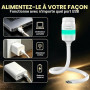 Projecteur Ciel Etoile Galaxie 2-en-1 USB Veilleuse Dimmable 360° Rotation | HD Galaxy Projector, Dimmable Colorful Night Light,