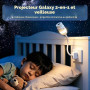 Projecteur Ciel Etoile Galaxie 2-en-1 USB Veilleuse Dimmable 360° Rotation | HD Galaxy Projector, Dimmable Colorful Night Light,