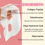Masque Collagene Visage, 5 Pièces Bio Collagen Face Mask | Hydratant Anti-âge, Resserre les Pores, Améliore L'élasticité de la P