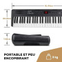 Alesis Melody 61 Piano Numérique 61 Touches pour Débutants avec Haut-Parleurs, Pupitre pour Partition ou Tablette, 300 Sons et d