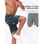 kuzwufs Lot de 3 Shorts de Sport Homme été Pantalon Court Homme Fitness Leger Running Pantacourt avec Poche