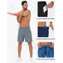 kuzwufs Lot de 3 Shorts de Sport Homme été Pantalon Court Homme Fitness Leger Running Pantacourt avec Poche