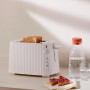 Alessi Plissé MDL08 W - Grille-Pain Design, Six Niveaux de Dorure, en Résine Thermoplastique, Fiche Européenne 850 W, Blanc