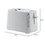 Alessi Plissé MDL08 W - Grille-Pain Design, Six Niveaux de Dorure, en Résine Thermoplastique, Fiche Européenne 850 W, Blanc