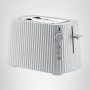 Alessi Plissé MDL08 W - Grille-Pain Design, Six Niveaux de Dorure, en Résine Thermoplastique, Fiche Européenne 850 W, Blanc