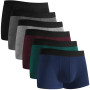 QINCAO Boxers Homme Lot de 6, Coton sans Logo, Confort Bien ajusté | Confortable en Coton de Haute Qualité, Épouse les Formes, S