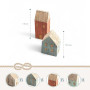 Logbuch-Verlag Maisons Marines Bois, 4 pièces: Mini Port Rouges Bleues, Vert, Menthe & Blanc, déco mer, été, Plage, Salon, Salle