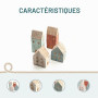 Logbuch-Verlag Maisons Marines Bois, 4 pièces: Mini Port Rouges Bleues, Vert, Menthe & Blanc, déco mer, été, Plage, Salon, Salle