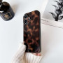 NITITOP Coque pour iPhone 16 Léopard Tortue Motif, Marron | Mignon Ambré Imprimé, Esthétique Design, pour Femmme Fille Homme, So