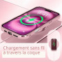 Teageo Coque pour iPhone 16 Bouclée Cadre Paillettes, Doré Rose | Femmes en TPU Souple Décoration à la Mode Téléphone Bumper