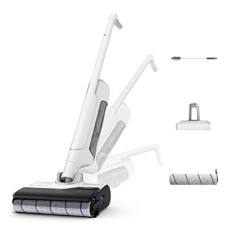 Rowenta X-Clean 10, Aspirateur Laveur sans fil, Design Plat 180°, Auto-Nettoyage et séchage 65°C, Autonomie 60min, Parfait pour