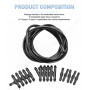 Xibao Kit de Durite Essuie Glace Tuyau pour Pare Brise de Voiture,Durite Lave Glace,avec 15 Raccords,Tuyau de Pulvérisation Lave