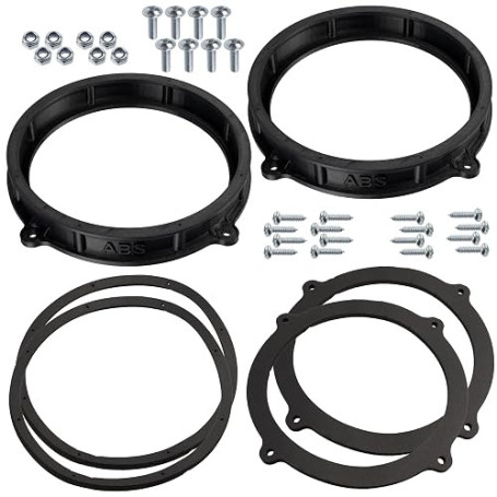 AERZETIX - Kit de 2 adaptateurs de haut-parleurs Ø200 mm | compatibles avec Audi A3 8V/8Y Pre-Facelift, A6 4G, Q5 8R2 Facelift,