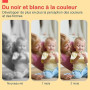 URMYWO Livre Tissu bébé 0-3-6-12 Mois,Livre Noir et Blanc Bébé Montessori,Livre de Haute Contraste en Tissu Sensoriel Bébé Naiss