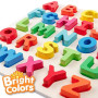 Coogam Puzzle Alphabet en Bois Panneau à Lettres ABC Bouton Blocs de Puzzle Montessori Apprentissage précoce Cadeau Jouet éducat