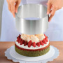 Vonsera Cercle à Gâteau Réglable 6-12 Pouces, Bague à Gâteau Réglable, Anneau de Cuisson Cercle a Patisserie en Acier Inoxydable
