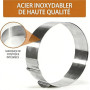 Vonsera Cercle à Gâteau Réglable 6-12 Pouces, Bague à Gâteau Réglable, Anneau de Cuisson Cercle a Patisserie en Acier Inoxydable