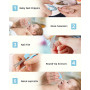 Lictin 12pcs Trousse de Soin Bébé, Trousse de Toilette Bébé, Bébé Naissance | Trousse de Soin Bébé Naissance, Sans BPA pour les 
