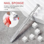 Qufiiry 100 PCS Nail Art Éponge dégradé, Avec Pince Métallique,Eponge Babyboomer Ongle,Utilisé pour Vréer une Variété de Motifs