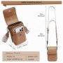MUIIKOLA Sacs bandoulière femme,Petit Sac à Bandoulière,Besace Sacoche Messenger Téléphone Cuir PU Rigide Sac à Bandoulière Femm