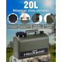 Spopal Douche Portable,[20L&IPX8 Étanche] Kit Douche Camping,avec Seau,Robuste,Durable,10000mAh,Charge Type-C,5 Vitesses,Écran I