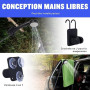 Spopal Kit Douche de Camping, Douche Portable,Pompe de Douche Électrique Rechargeable,Imperméable, avec Afficheur Intelligent et