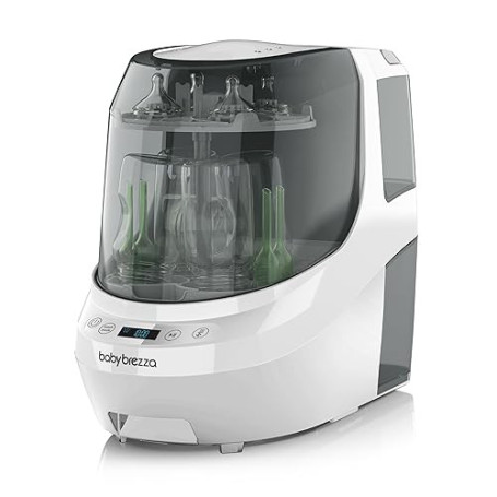 Baby Brezza - Lave-biberons Bottle Washer Pro Blanc - lave, stérilise et sèche automatiquement biberons et accessoires de tire-l