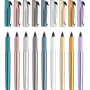 Schneider Ceod Shiny Stylo roller (pour droitiers et gauchers, épaisseur de trait M, avec cartouche d'encre bleu roi) bleu sarce