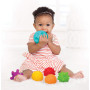 INFANTINO Ensemble de 6 Balles Texturées pour Bébés et Tout-Petits, Jouets Sensoriels, Motricité, Couleurs et Formes Multiples, 