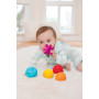 INFANTINO Ensemble de 6 Balles Texturées pour Bébés et Tout-Petits, Jouets Sensoriels, Motricité, Couleurs et Formes Multiples, 