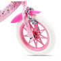 Disney Vélo Enfant 12' Minnie de livré avec Casque Minnie et équipé de 1 Frein, Panier Avant, Porte poupée arrière, Garde boues,