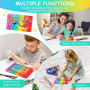 AUAUY Tableau D'activité Sensorielle Enfant, Jouet Anti-Stress en Silicone | Planche Sensorielle Double Face avec Sac Portable e