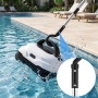 Kit Perche avec Crochet Robot Piscine 183 cm, 5 Sections | Perche en Acier Inoxydable avec Chiffon pour Rapprocher et Retirer le