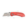 Amazon Basics Couteau utilitaire pliable durable avec corps en aluminium, rouge
