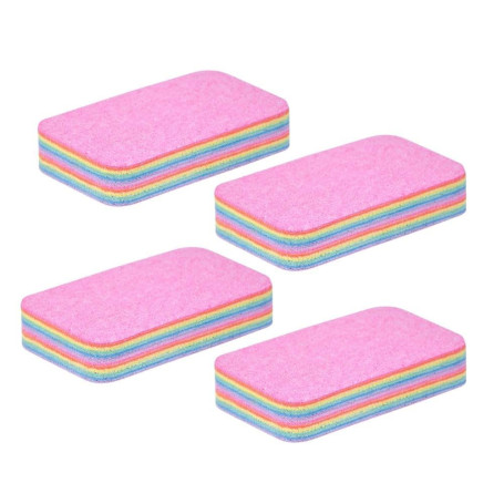 Lot x 4 éponges Rainbow Sponge® - Éponge absorbante en Microfibre Lavable en Machine - Nettoie Toutes Les Surfaces sans rayer