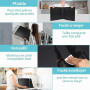 Wuciray 30cm Protection Anti-éclaboussures Liable pour Cuisinière Cuisine Protection Anti Eclaboussure Cuisine Reglable Plaque A