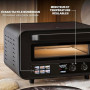 Princess Four à Pizza Pro Max, 15L, 400°C, 2100W, Commandes Tactiles, Pierre et Pelle Incluses, Chaleur Haut/Bas, Minuterie, Com