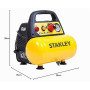 Stanley DN200/8/6 Compresseur régulateur de pression Collage and Accessoires, Jaune