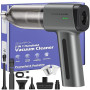 Bemkia Aspirateur Voiture Puissant sans Fil 28000Pa Aspirateur à Main | 4 en 1, Rechargeable, Portable, pour Voiture, Cuisine, P