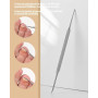 BEZOX Excavateur ongles(16.5cm) & lime à ongles incarné(13.4cm) - acier inoxydable Instrument pour nettoyer le lit de l'ongle -