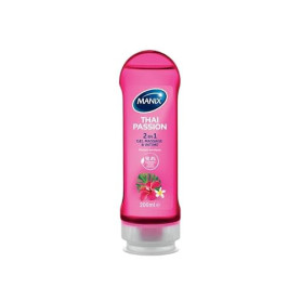 MANIX Thai Passion 2-en-1 Massage & Lubrifiant Parfum Exotique | Formule à Base d’Eau 98,4% Naturelle, Hydratant, Non Gras & Non