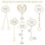 UJBVCX 6PCS Chaîne Main Poignet-Doigt, Bracelet à Pendentif, Bracelets Main Femme, Bijou Élégant Adjustable Imperméable