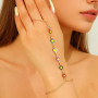 UJBVCX 6PCS Chaîne Main Poignet-Doigt, Bracelet à Pendentif, Bracelets Main Femme, Bijou Élégant Adjustable Imperméable