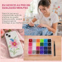 24 Couleurs 3mm Strass Ongle Nail Art, 20000+ Pcs Bedazzling Kit | Rhinestone avec Pince à Épiler, Stylo à Pointiller, pour Trav