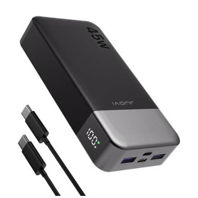 JUOVI Batterie Externe Charge Rapide 45W 20000mAh Power Bank PD 3.0 QC 4.0 | 4 Ports (2USB-A Sortie & 2USB-C Entrée/Sortie) Écra