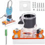 2 en 1 Gabarit de Rainures pour Défonceuse à Bois, Aluminium Localisateur avec Base et Guide Transparent pour Coupes Précises, a
