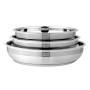 Arthur Martin - Batterie de Cuisine 20 Pièces - Acier Inoxydable 18/10 - Tous Feux Induction - Poêles Ø20/24/26 - Casseroles Ø16